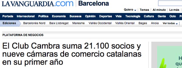El Club Cambra suma 21.100 socios y nueve cámaras de comercio catalanas en su primer año. Numintec es partner